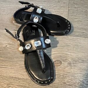 Girls shoes size 12 black with gems